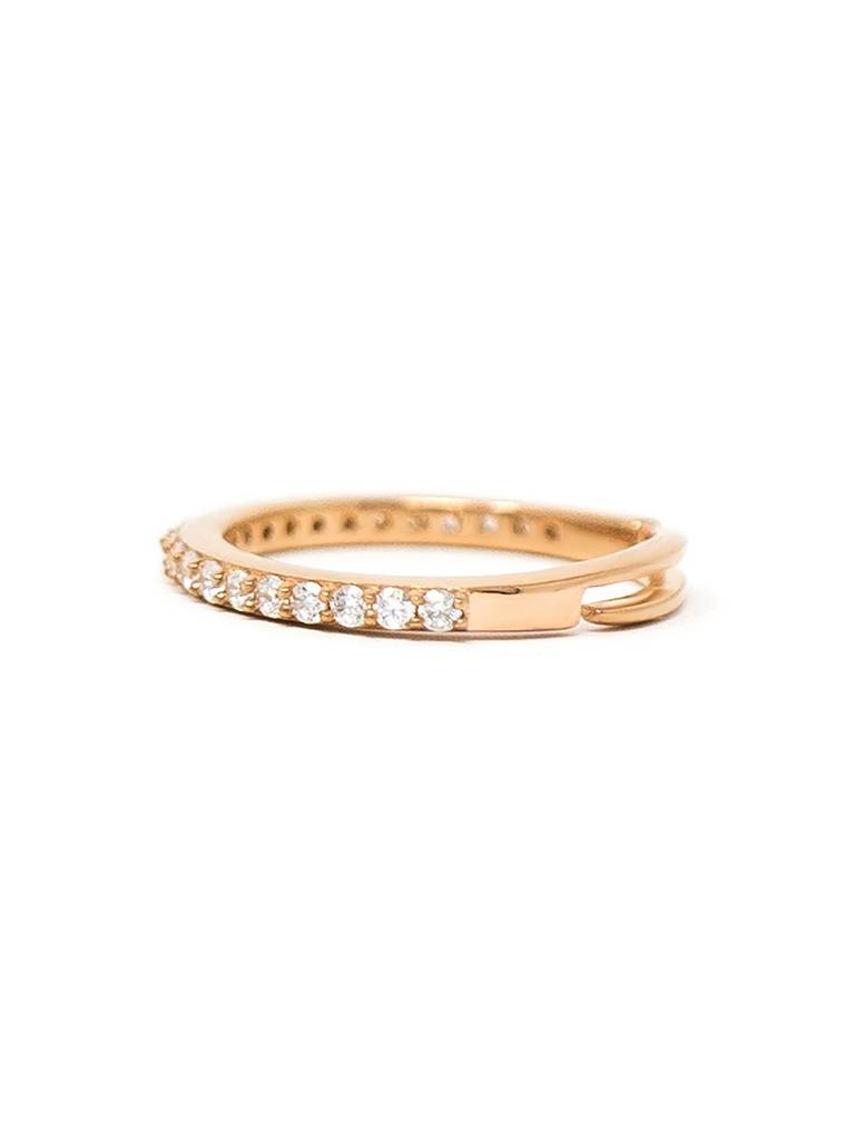 Pretty Eternity Rose Gold Plated Sterling Silver Adjustable Ring : MZRRA601D1443