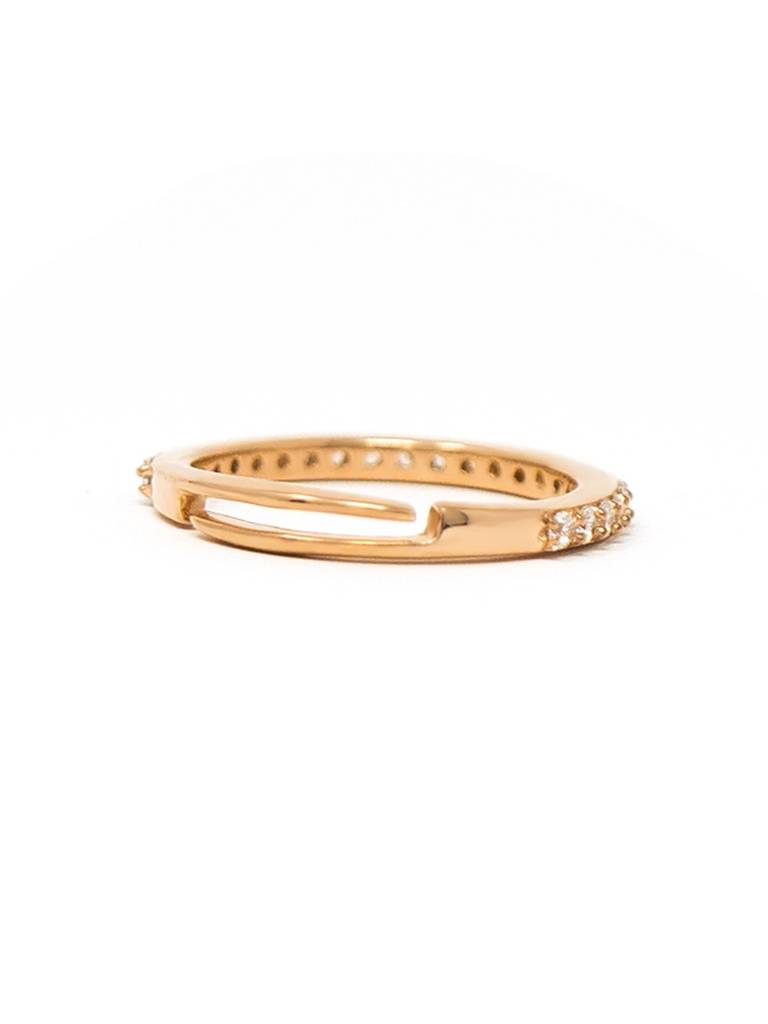 Pretty Eternity Rose Gold Plated Sterling Silver Adjustable Ring : MZRRA601D1443