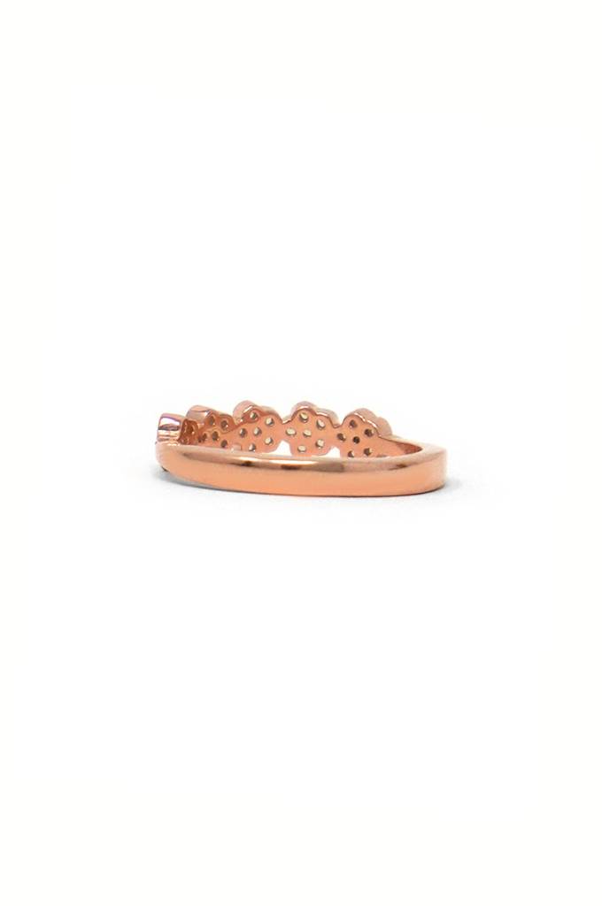 Happy Flower Rose Gold Plated Sterling Silver Ring : MZRRC761D1765
