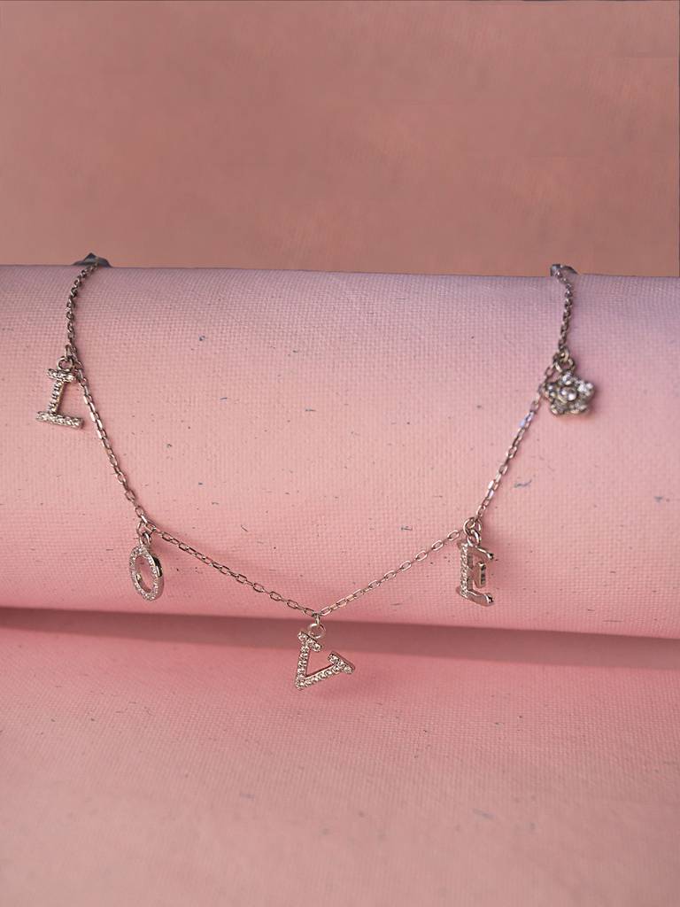 Love Charms Sterling Silver Chain Bracelet : MZSBC340D752