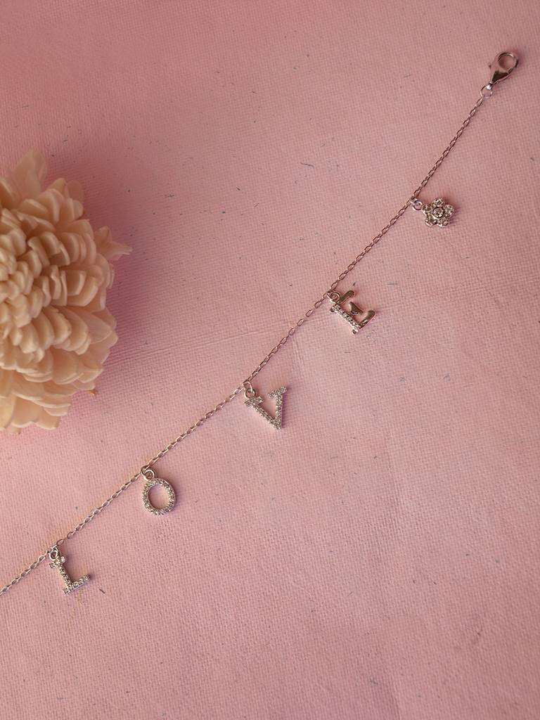 Love Charms Sterling Silver Chain Bracelet : MZSBC340D752