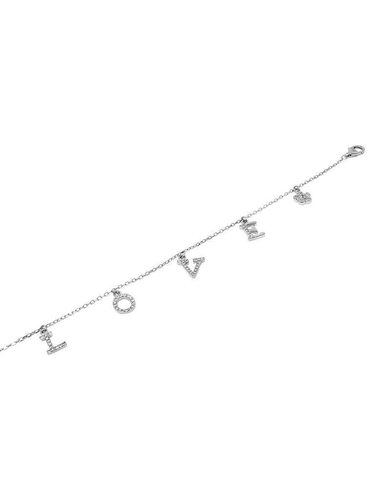 Love Charms Sterling Silver Chain Bracelet : MZSBC340D752