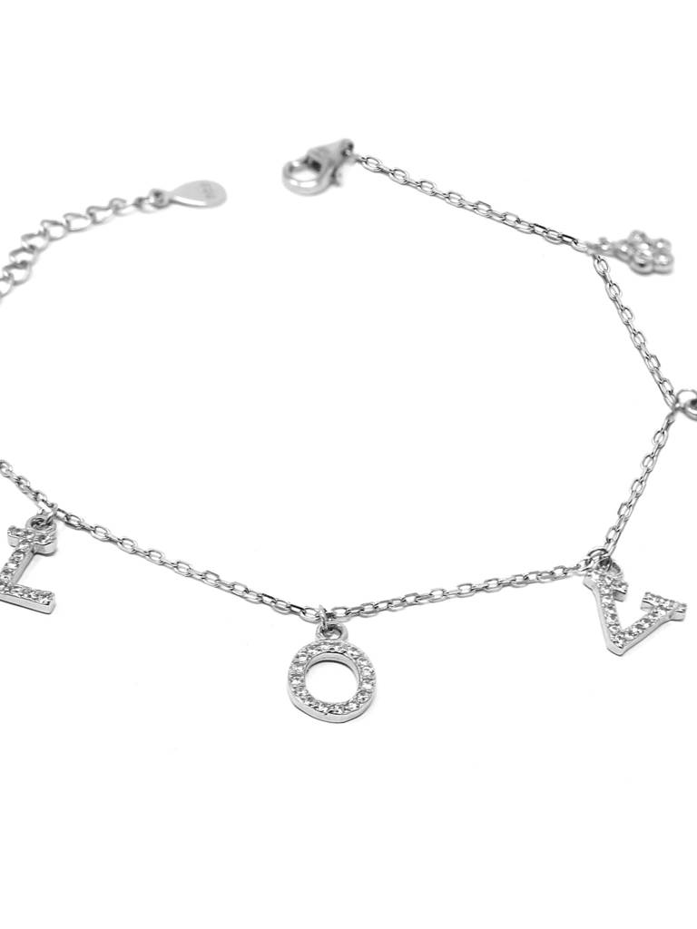 Love Charms Sterling Silver Chain Bracelet : MZSBC340D752