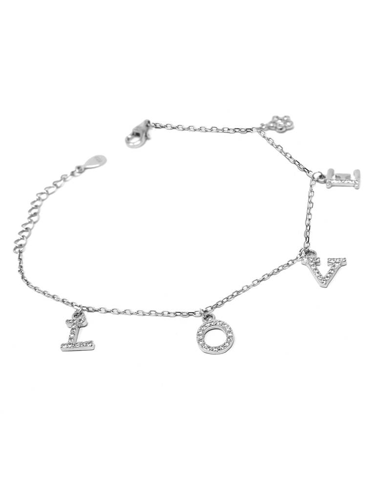 Love Charms Sterling Silver Chain Bracelet : MZSBC340D752