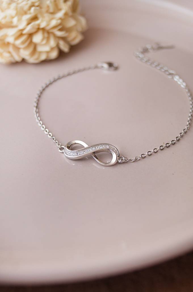 Pretty Infinity Sterling Silver Chain Bracelet : MZSBC536D1269