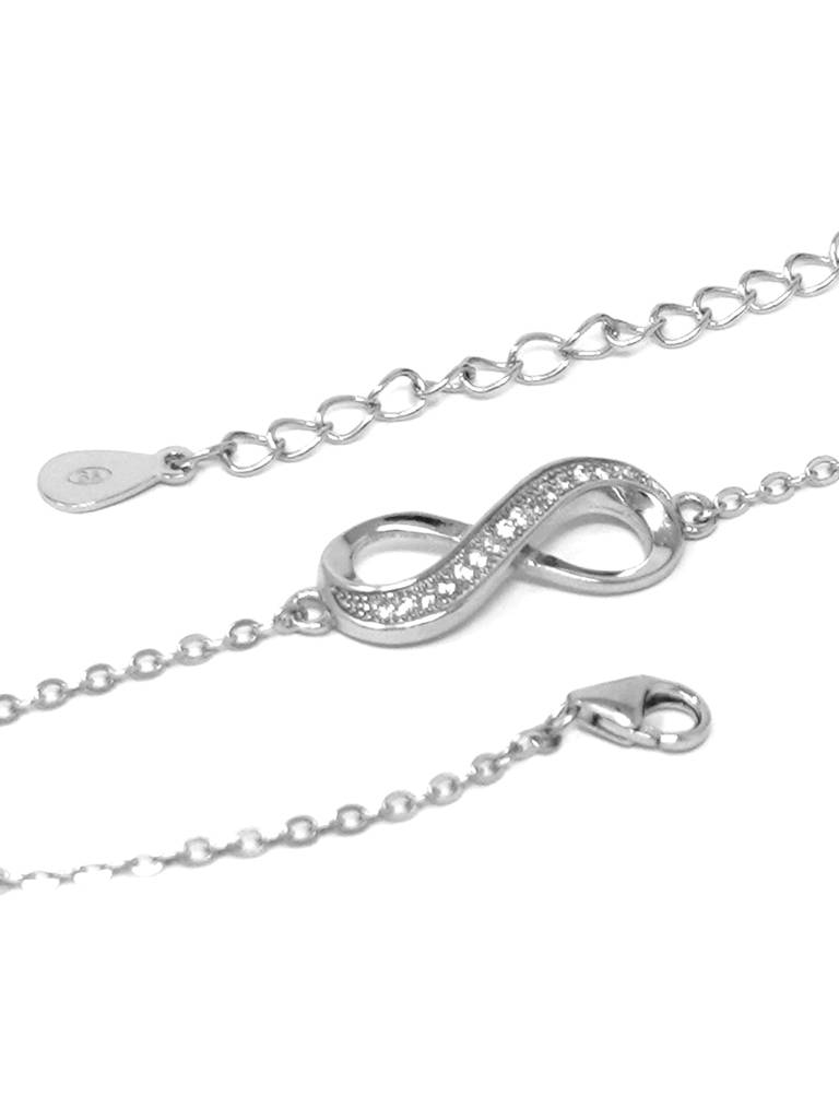 Pretty Infinity Sterling Silver Chain Bracelet : MZSBC536D1269
