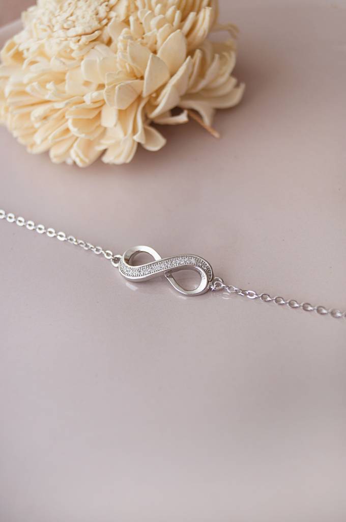 Pretty Infinity Sterling Silver Chain Bracelet : MZSBC536D1269