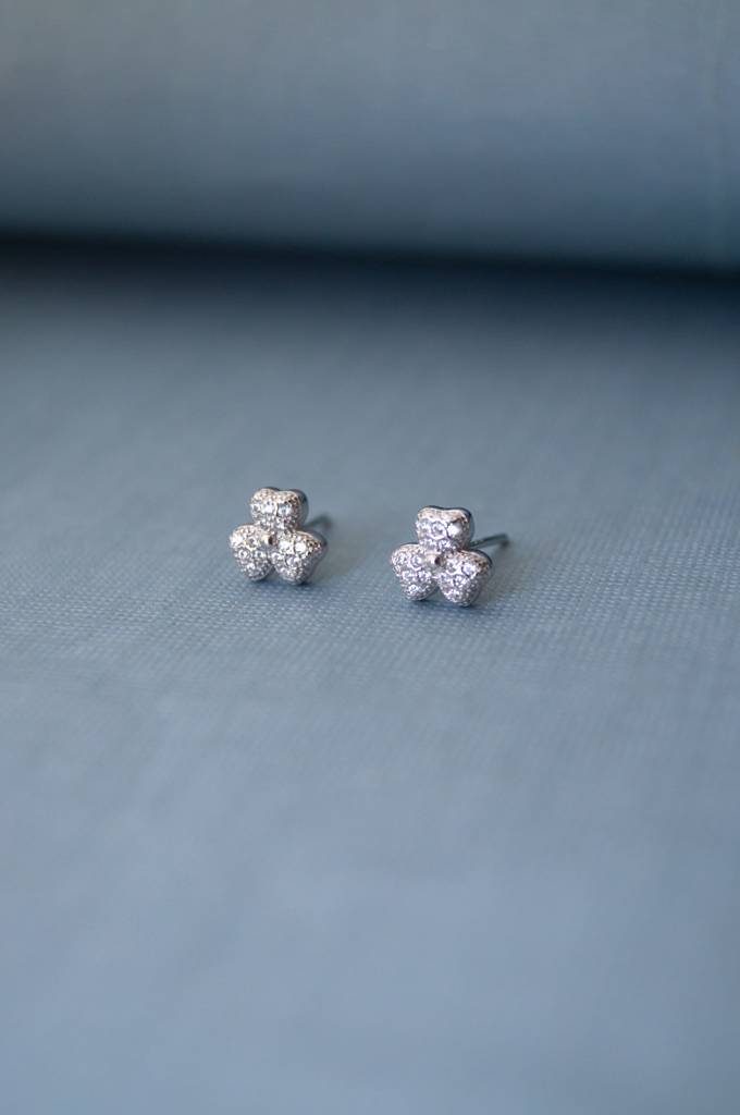 Mannash Happy Flower Mini Sterling Silver Stud Earrings : MZSES343D756
