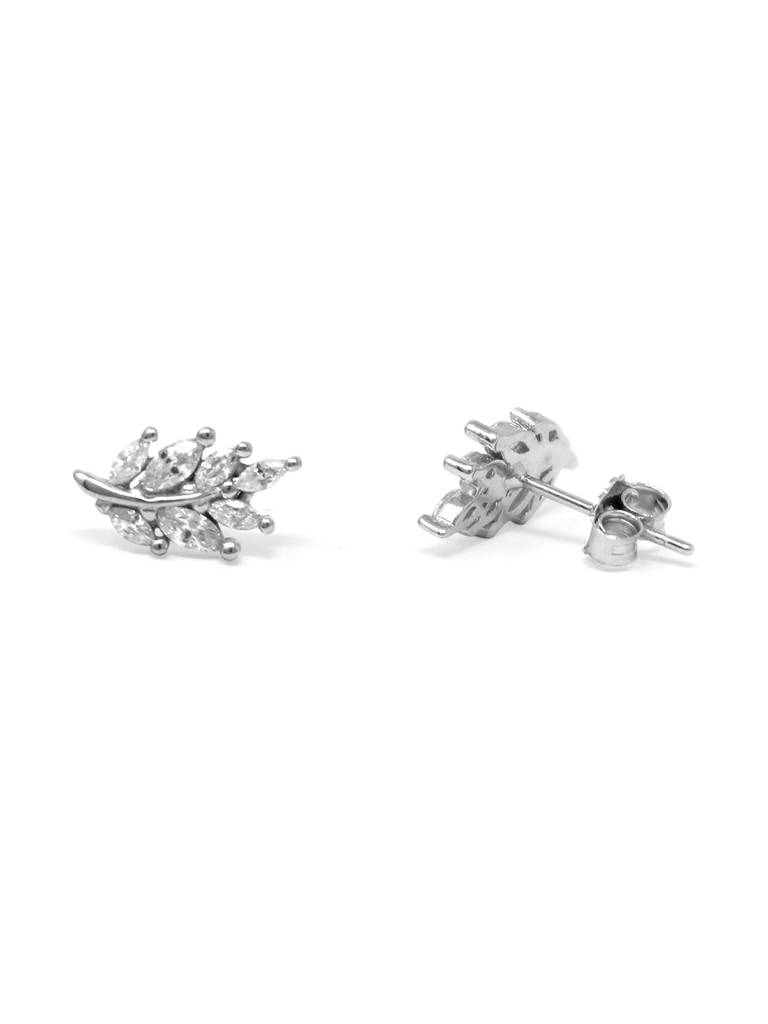 Leaf Trail Sterling Silver Earrings : MZSES348D765