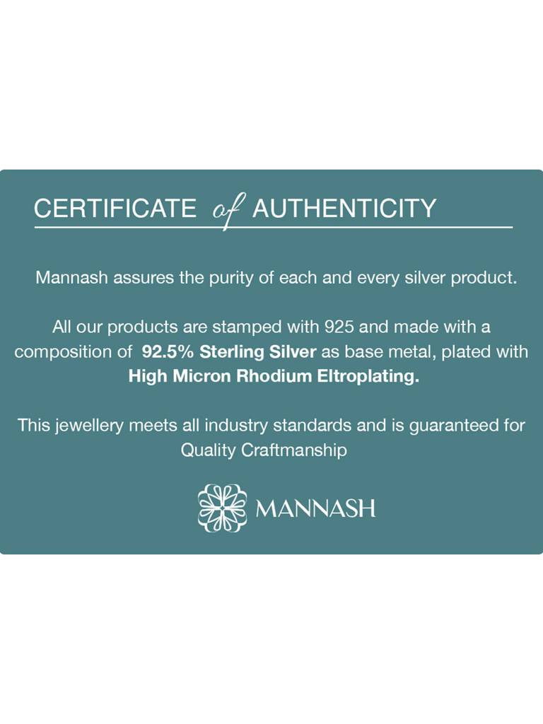 Mannash Solitaire Flower 925 Sterling Silver Earrings