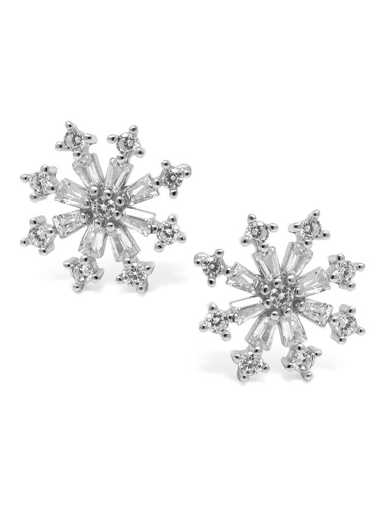 Mannash Sprinkling Flower 925 Sterling Silver Earrings