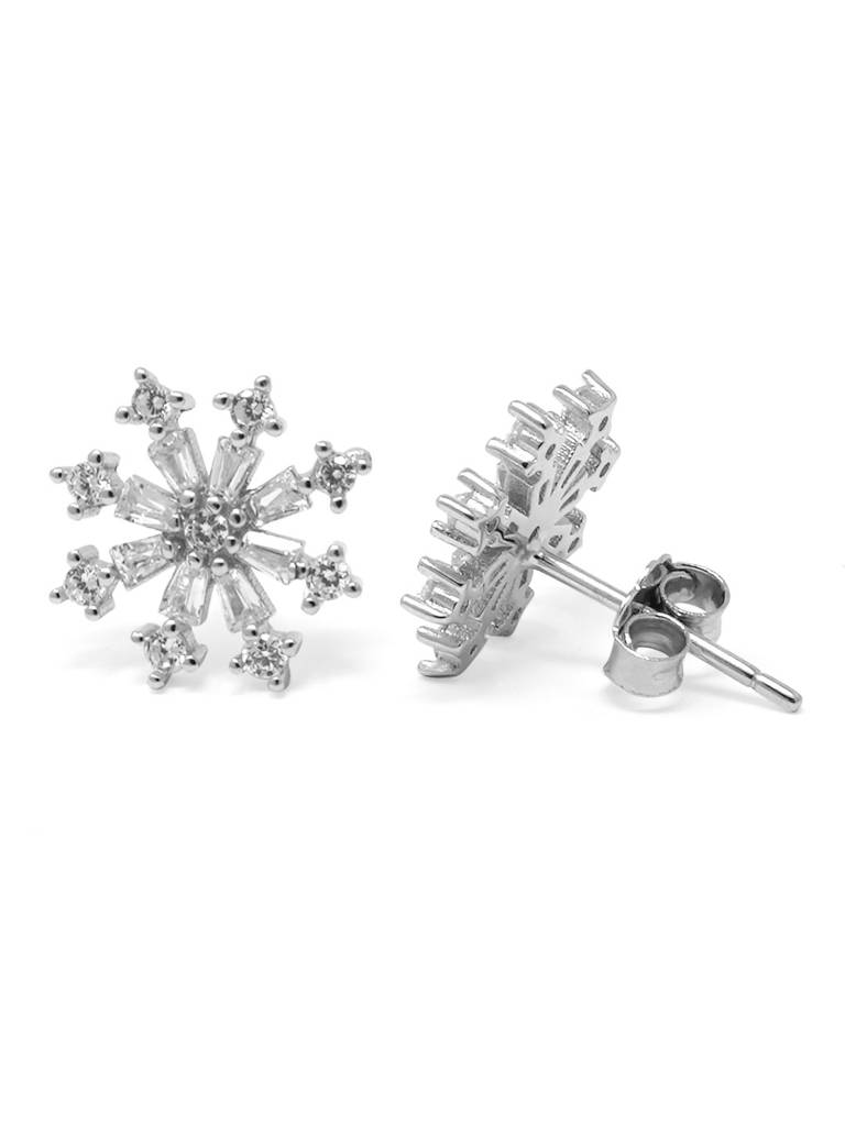 Mannash Sprinkling Flower 925 Sterling Silver Earrings