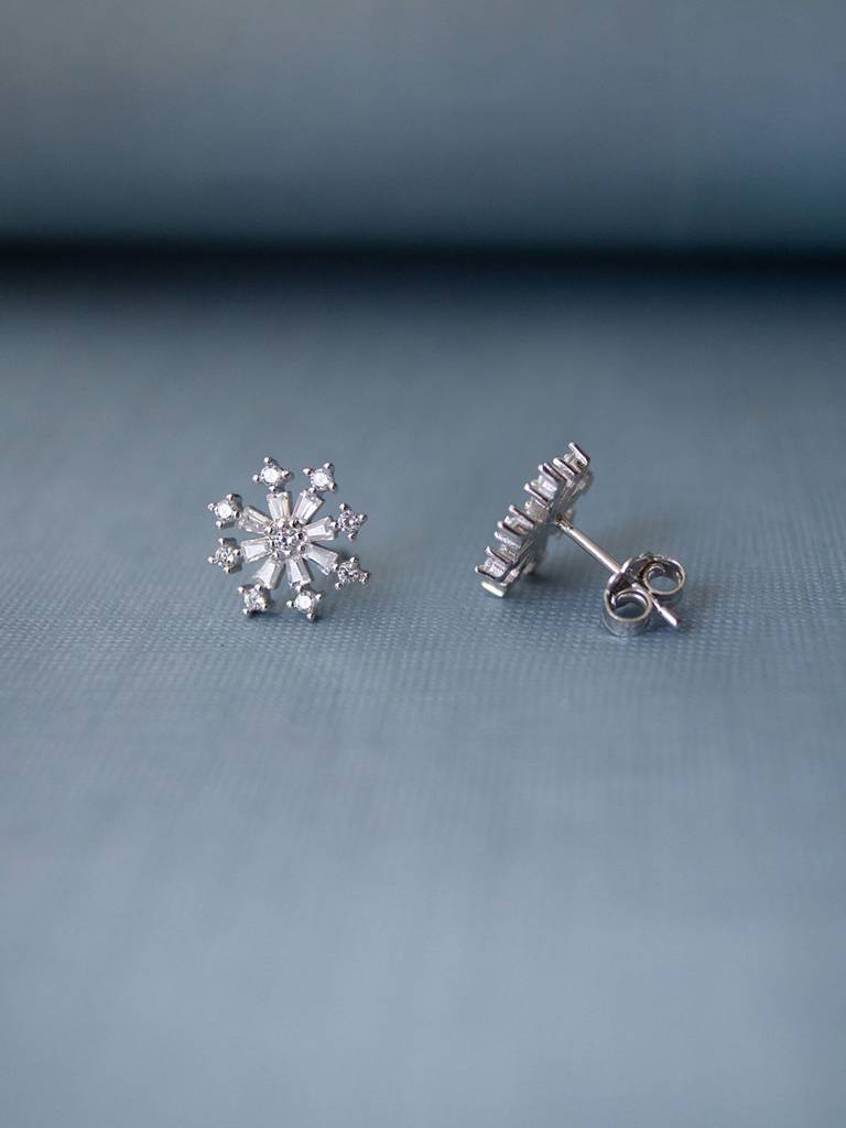 Mannash Sprinkling Flower 925 Sterling Silver Earrings