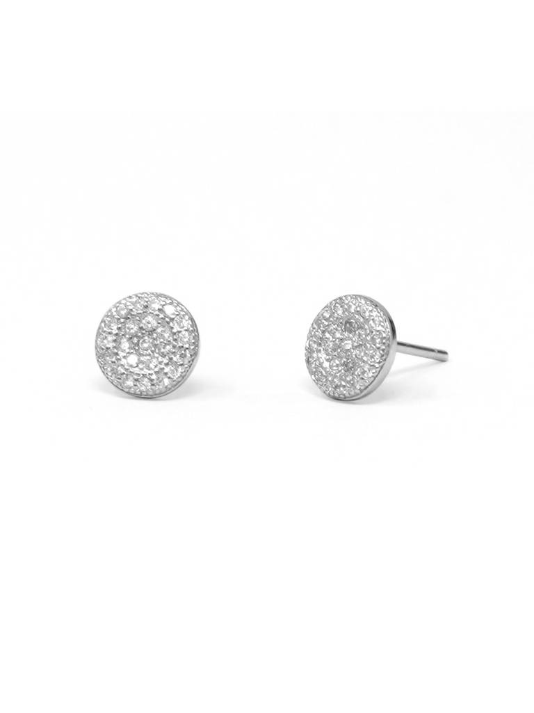 Mannash Rhombical Solitaire 925 Sterling Silver Studs