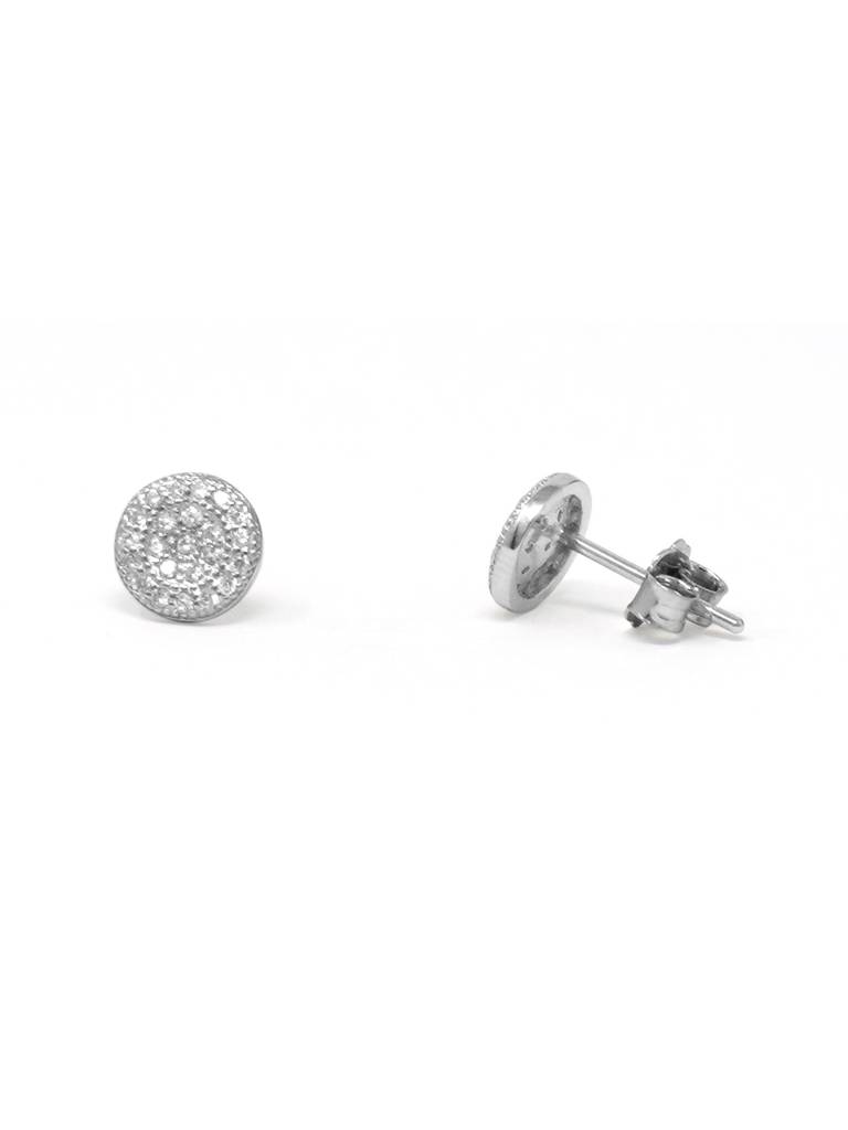 Mannash Rhombical Solitaire 925 Sterling Silver Studs