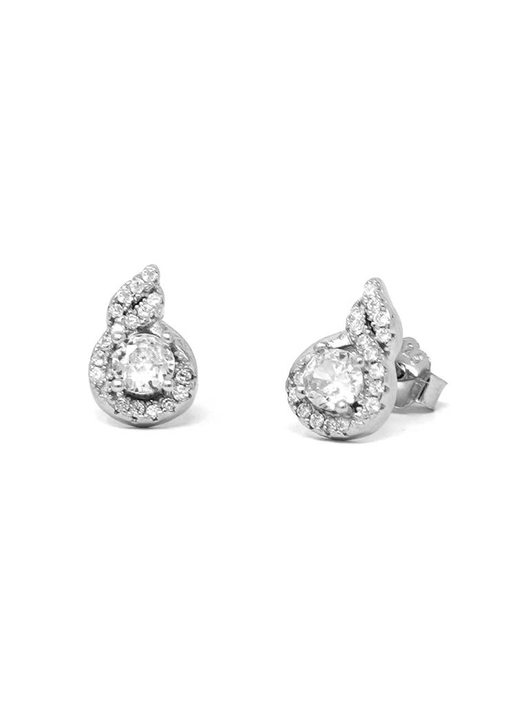 Mannash Stellar Solitaire Sterling Silver Stud Earrings : MZSES452D1073