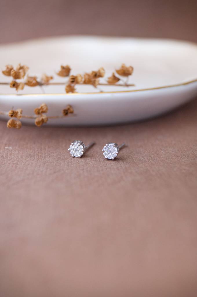 Itsy Bitsy Rose Gold Plated Sterling Silver Stud Earrings : MZSES549D1311