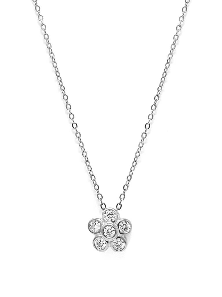 Just A Flower Sterling Silver Chain Necklace : MZSNCP627D1491
