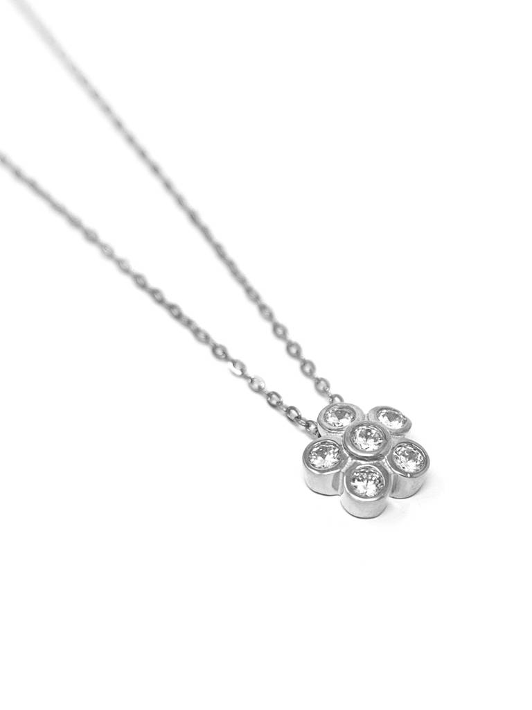 Just A Flower Sterling Silver Chain Necklace : MZSNCP627D1491