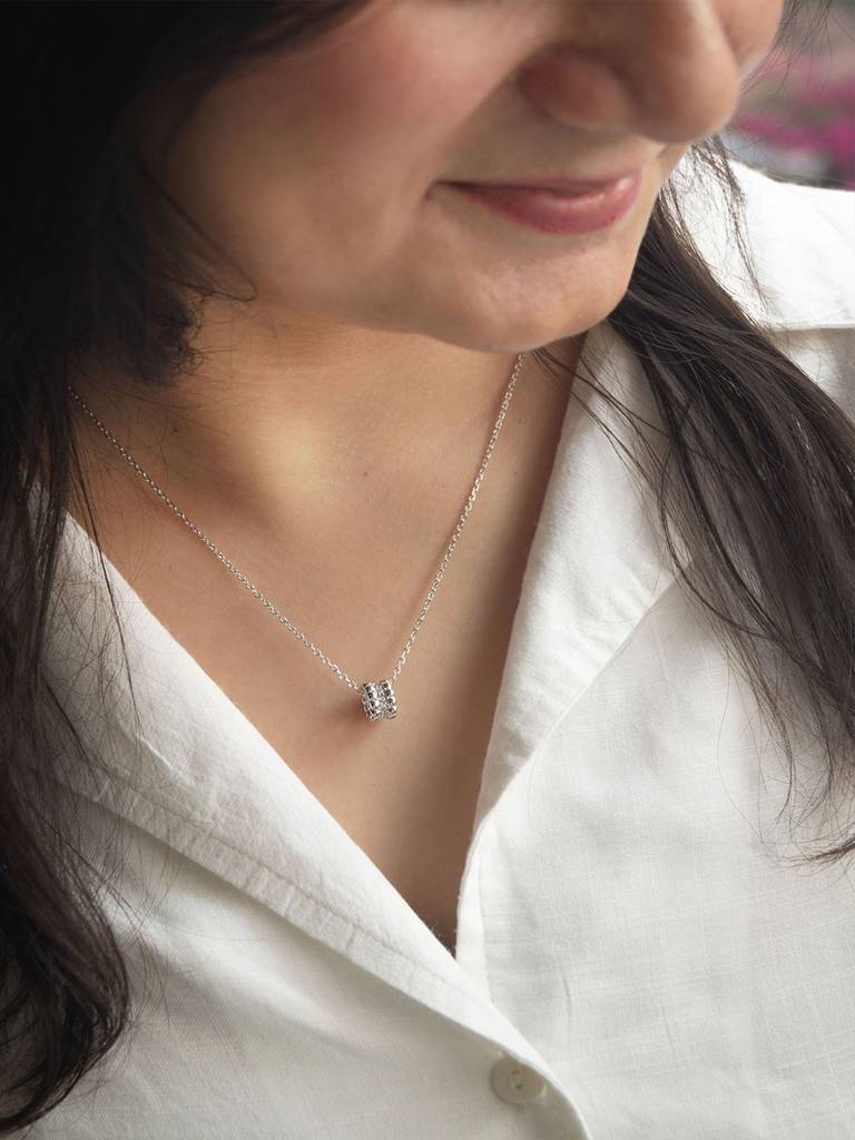 Mannash Loop Around Sterling Silver Chain Necklace : MZSNCP699D1672