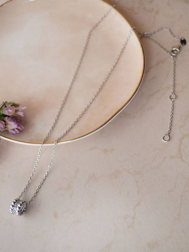 Mannash Loop Around Sterling Silver Chain Necklace : MZSNCP699D1672