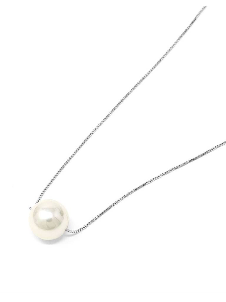 Classic Pearl Statement Sterling Silver Necklace - 8Mm Pearl : MZSND210D1398