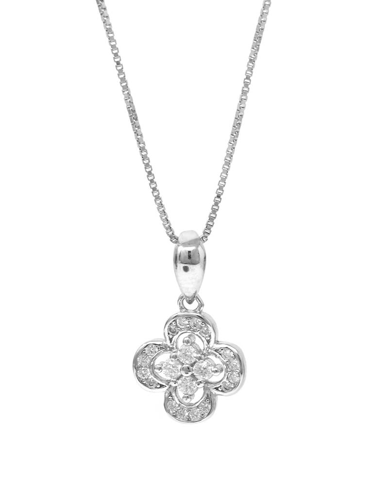 Mannash Lucky Clove Flower Sterling Silver Pendant : MZSPC427D986