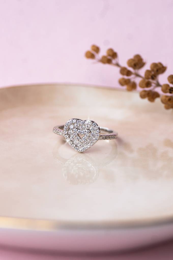 Always In Your Heart Sterling Silver Ring : MZSRC190D382