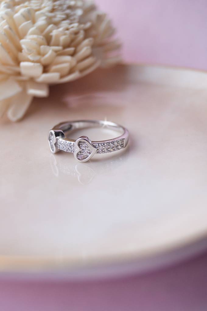 Together In Our Hearts Sterling Silver Ring : MZSRC317D651