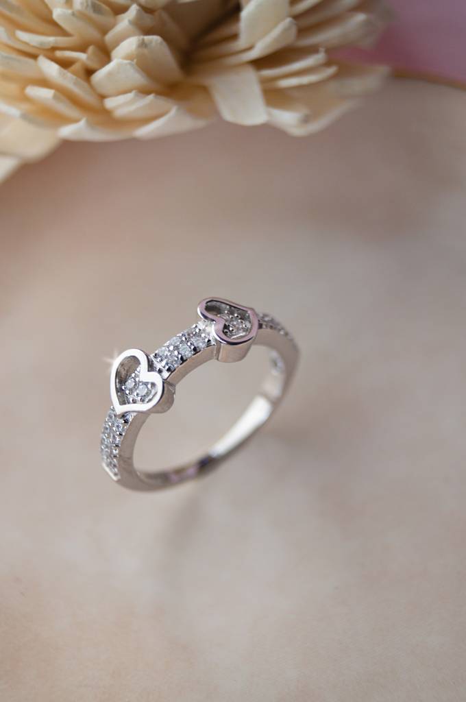 Together In Our Hearts Sterling Silver Ring : MZSRC317D651