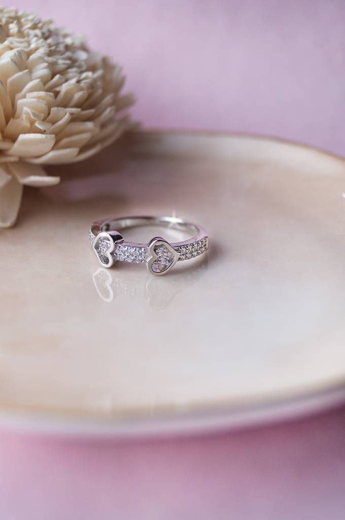 Together In Our Hearts Sterling Silver Ring : MZSRC317D651