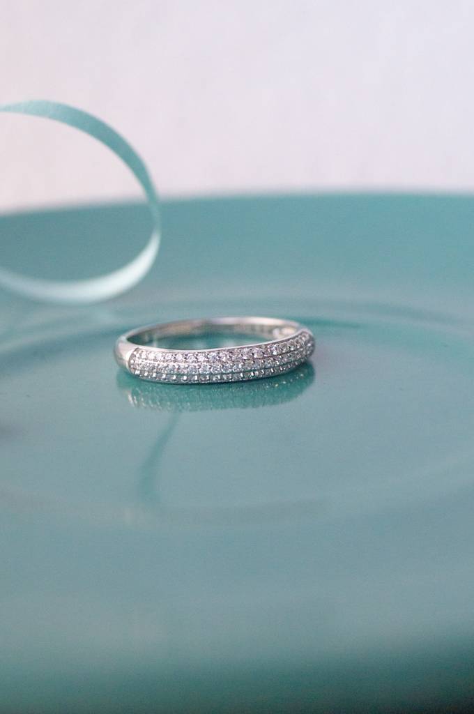 Sequence Studded Sterling Silver Band : MZSRC323D680