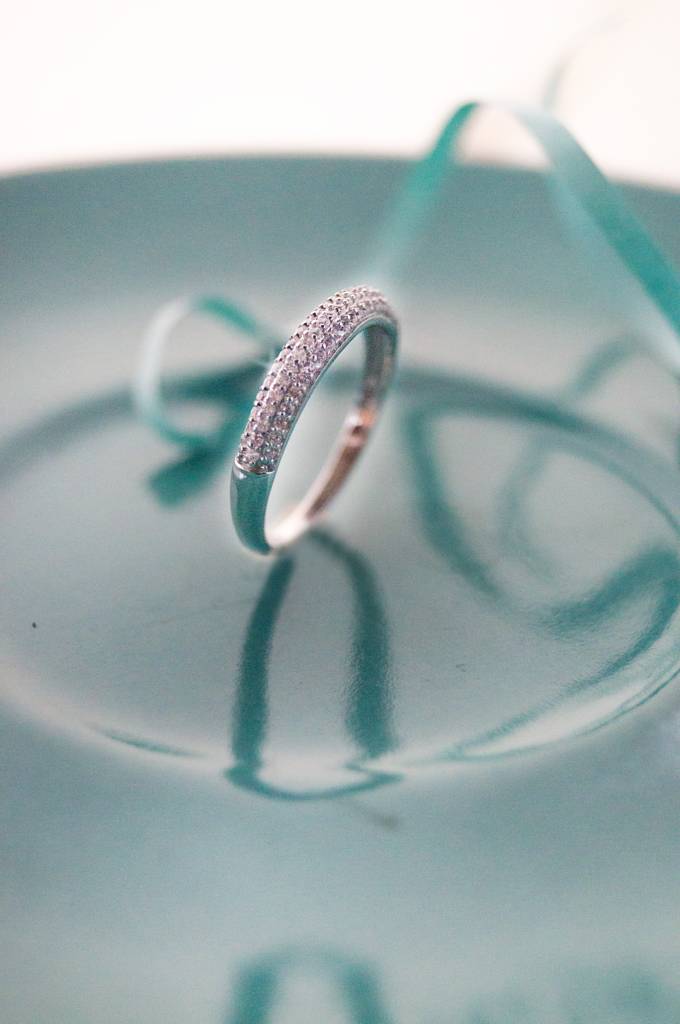 Sequence Studded Sterling Silver Band : MZSRC323D681