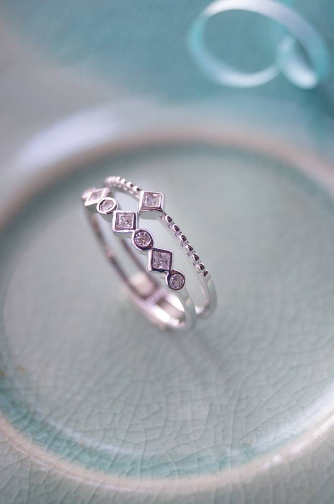 Embrace Yourself Two Layer Rose Gold Plated Sterling Silver Ring : MZSRC331D728