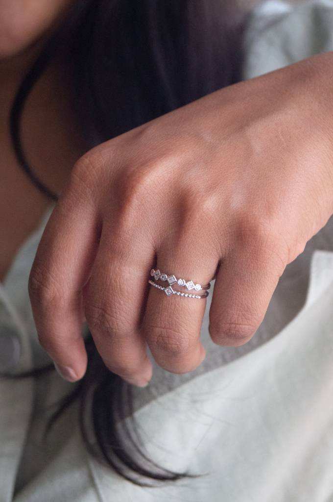 Embrace Yourself Two Layer Rose Gold Plated Sterling Silver Ring : MZSRC331D728