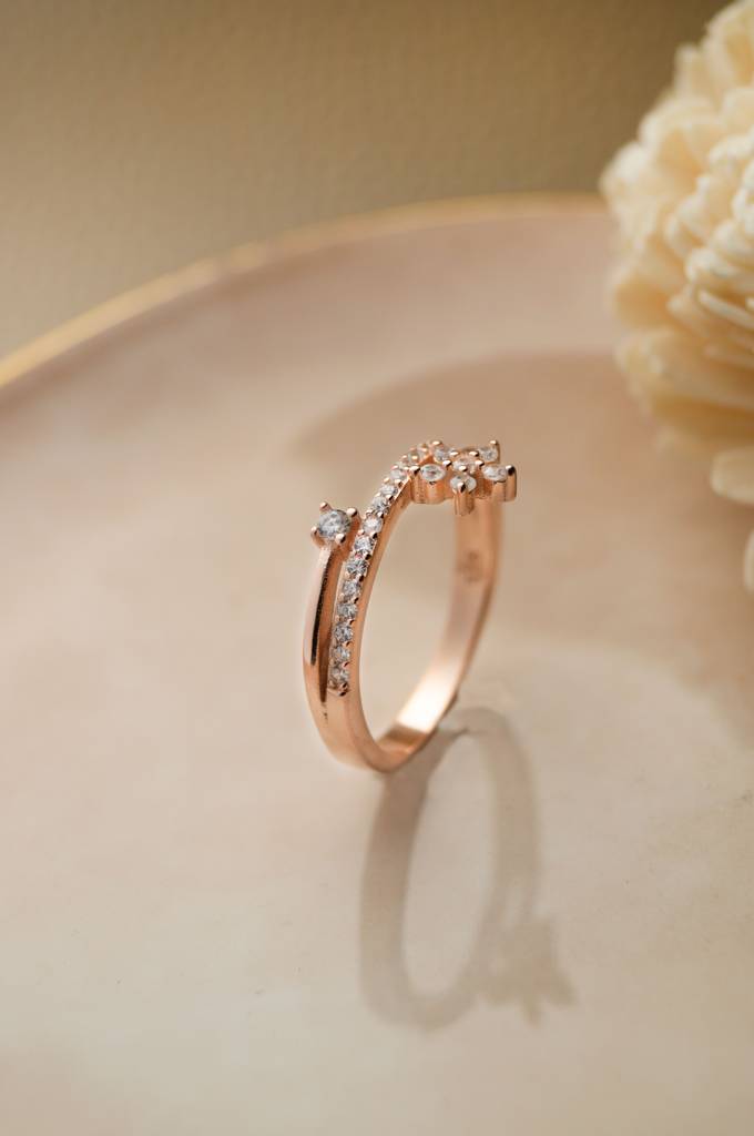 Floral Bloom Sterling Silver Ring : MZSRC394D881