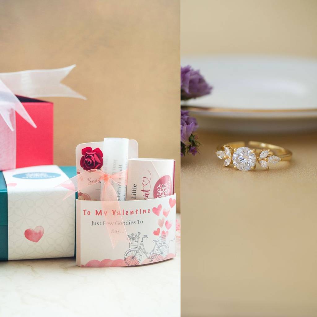 Proposal Solitaire Ring Valentine Gift Hamper : MZYHR600D2005