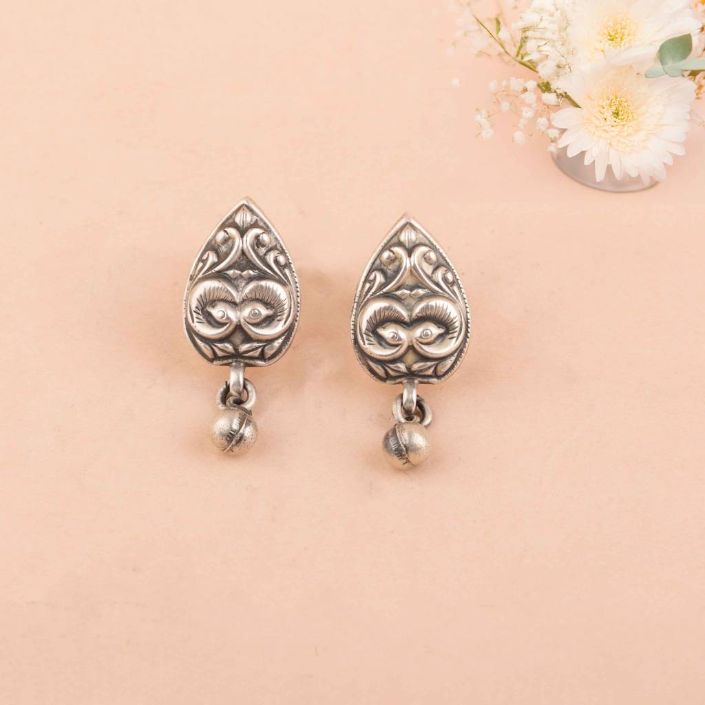 Mizoya Dual Peacock Ball Drop Earring : SE104251