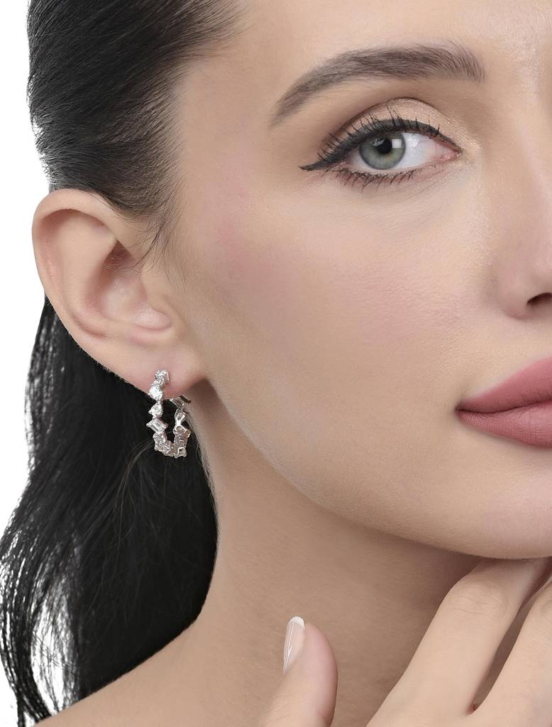 925 Silver Meteorite Earrings