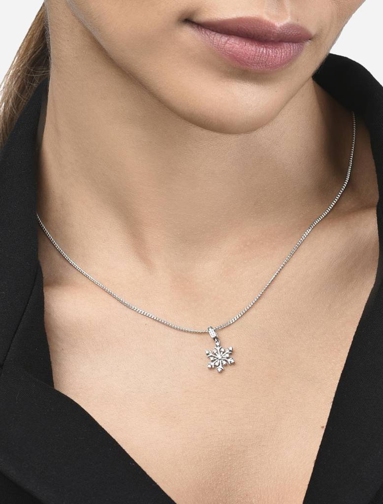 925 Silver Snowflake Pendant