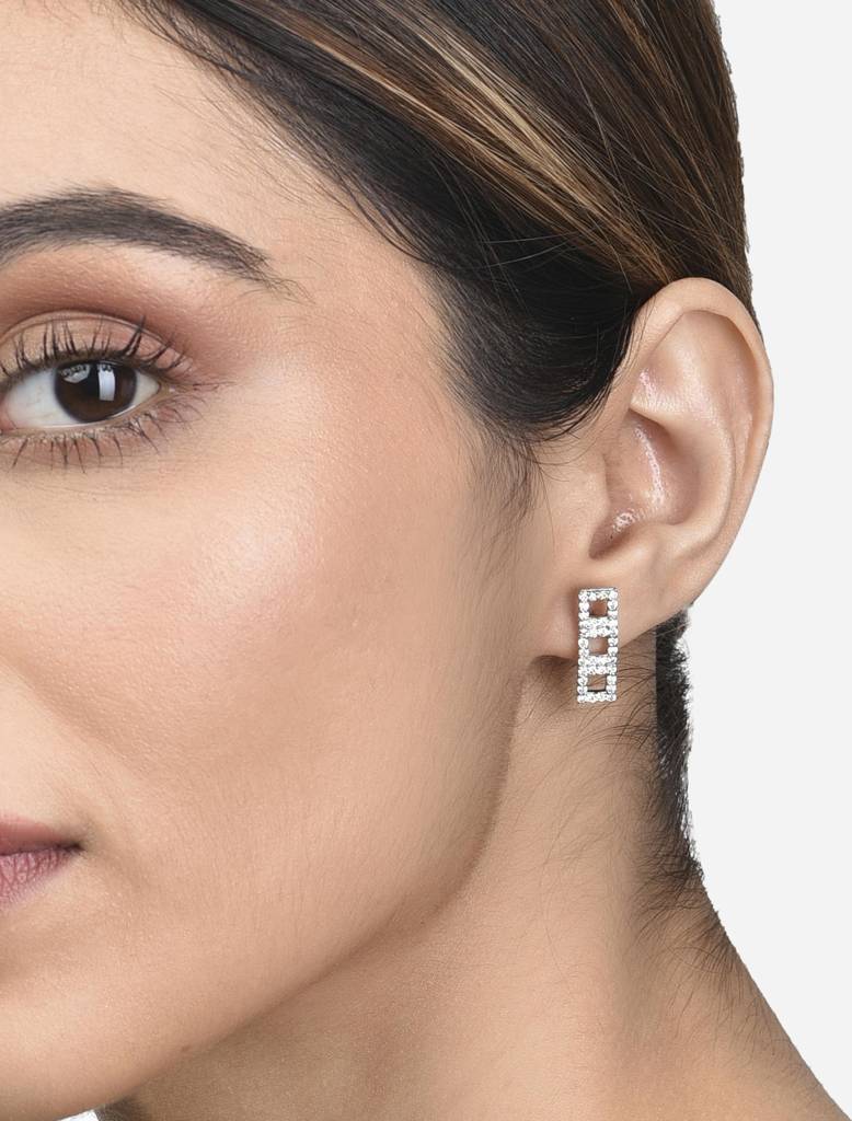 925 Silver Zirconia Ash Earrings