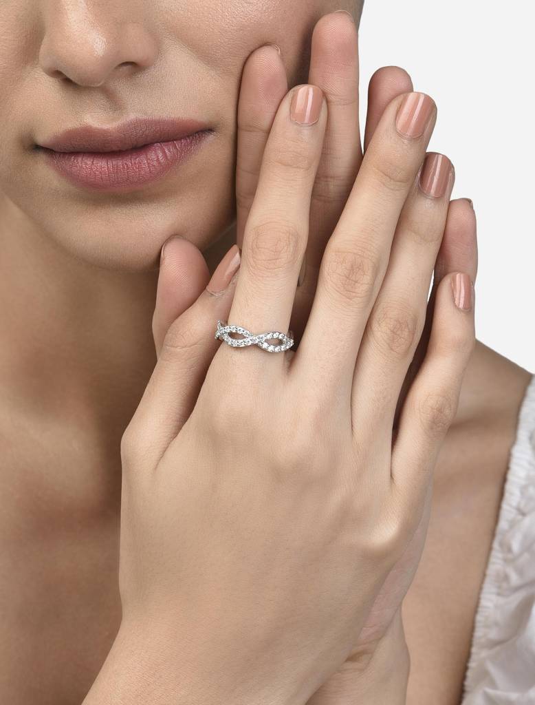 925 Silver Infinity Band Ring
