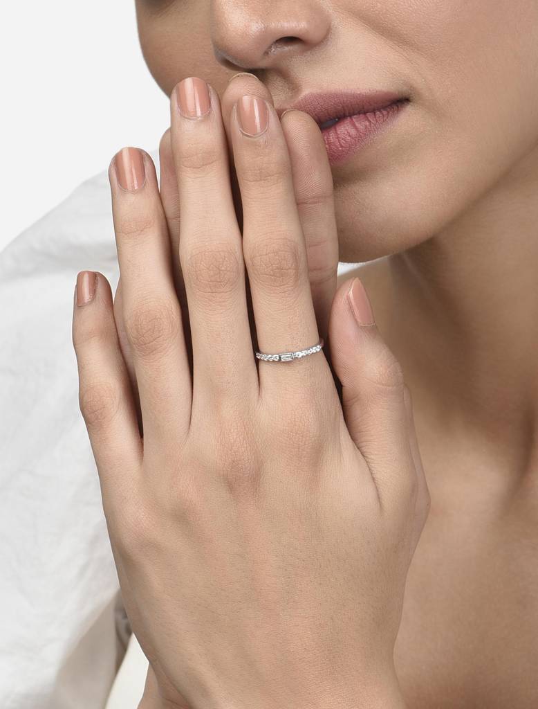 925 Silver Sugar Crystal Ring
