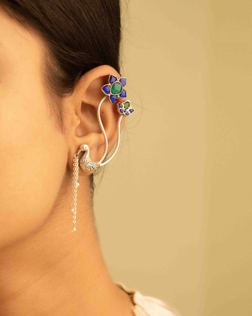 Moh Dancing Peacock Statement Earcuff : SE60625