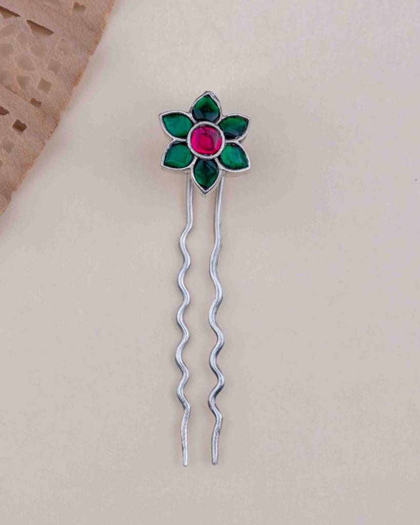 Moh Kundan Flower Timeless Juda Pin : SJ18