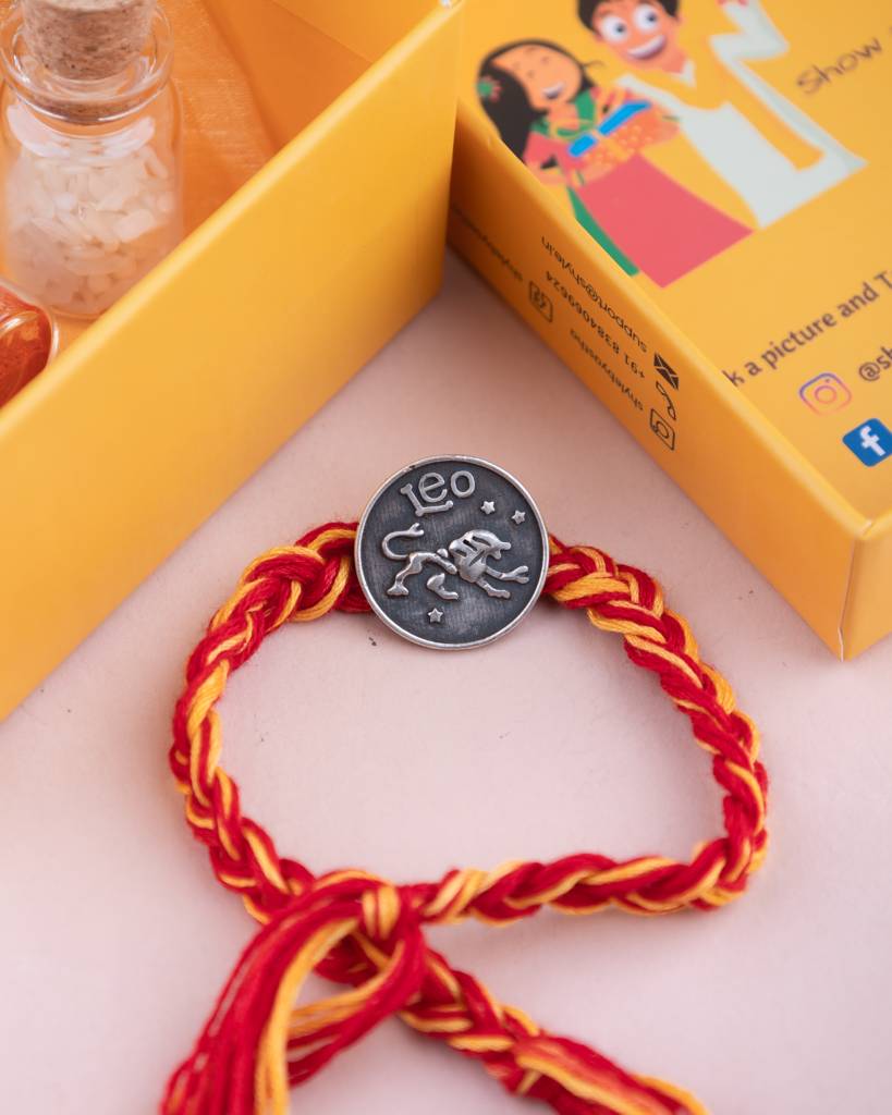 925 Sterling Silver Moh Leo Sun Sign Brooch Cum Rakhi For Kids, Men, And Women : SRK61