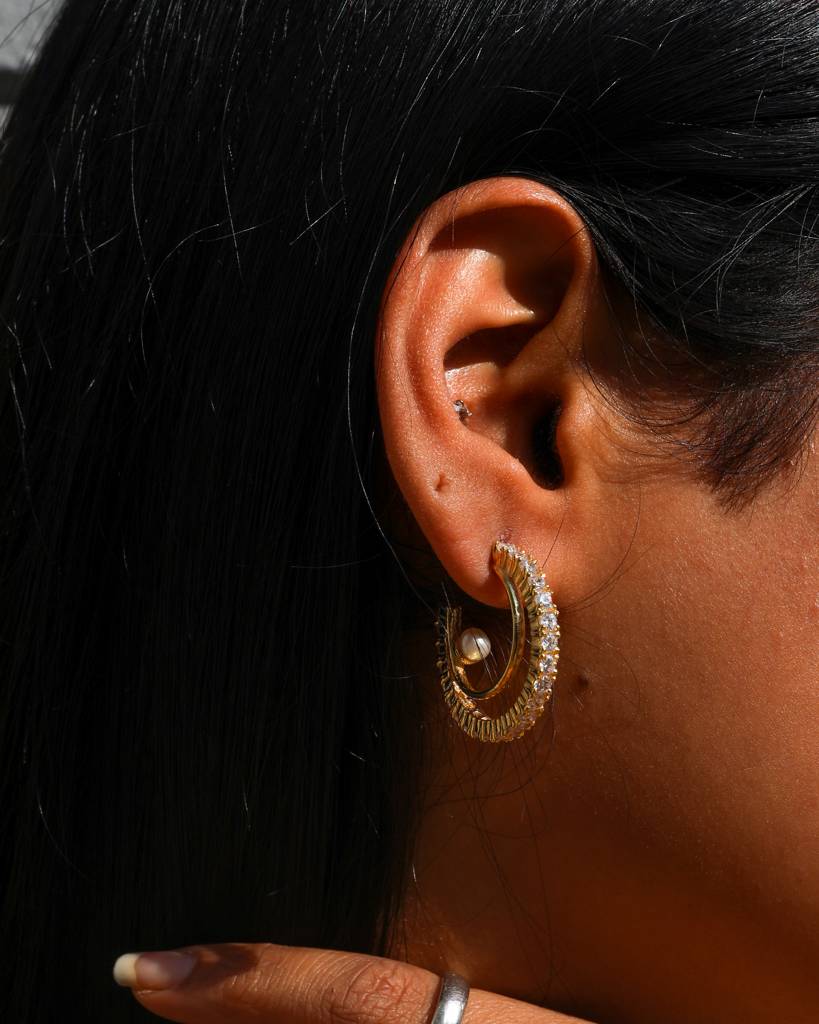 Moon Hoop Earring : moonhoopearring