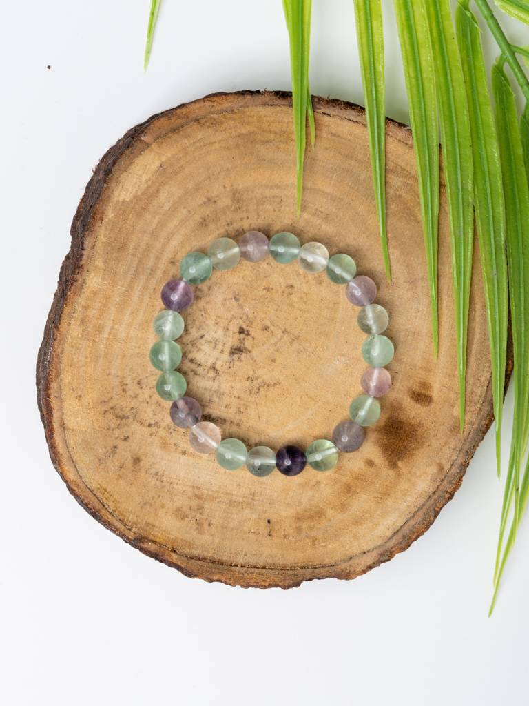 Multi Fluorite Bracelet : LAABL83-65-S