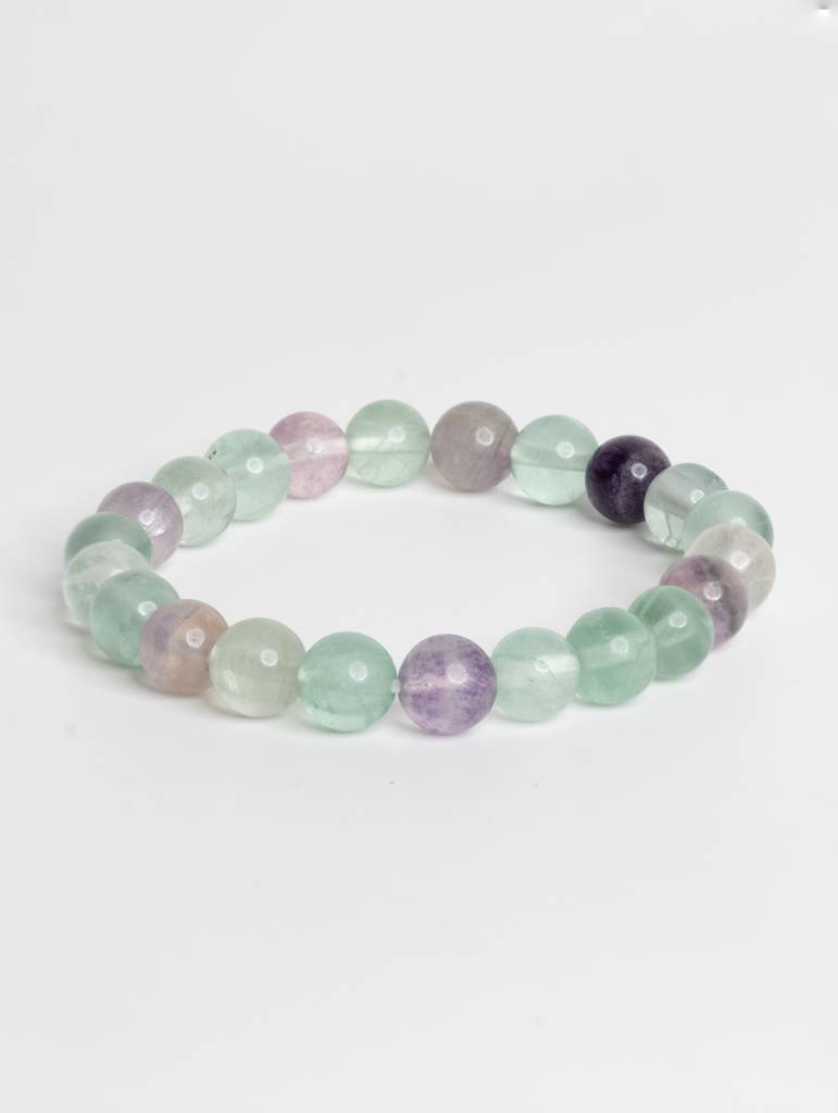 Multi Fluorite Bracelet : LAABL83-65-S