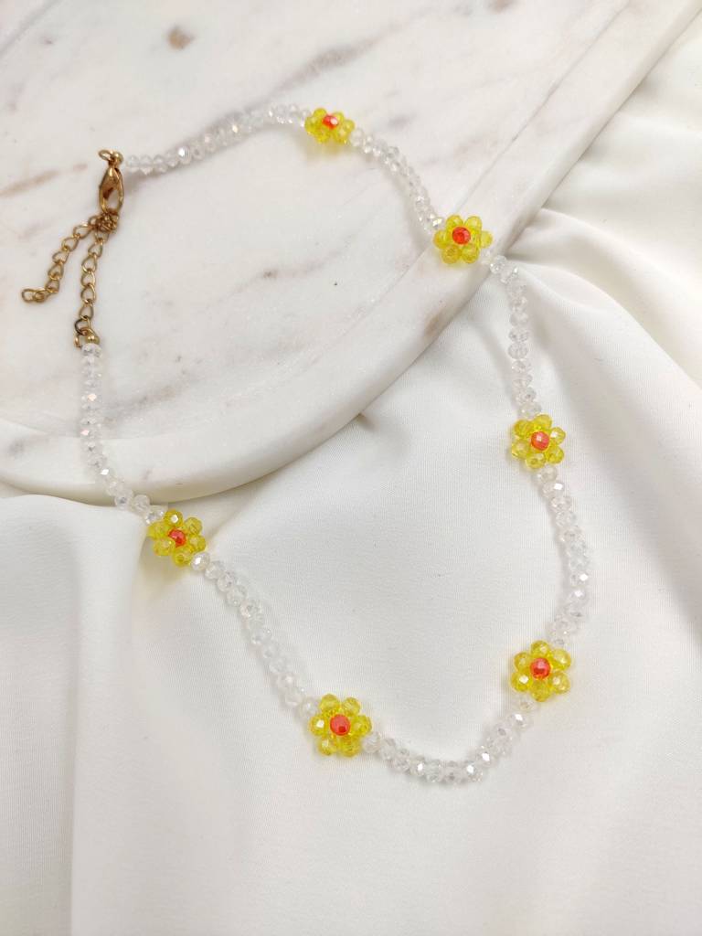 Sia Bead Necklace (Orange & Yellow) : N-BE-10-0